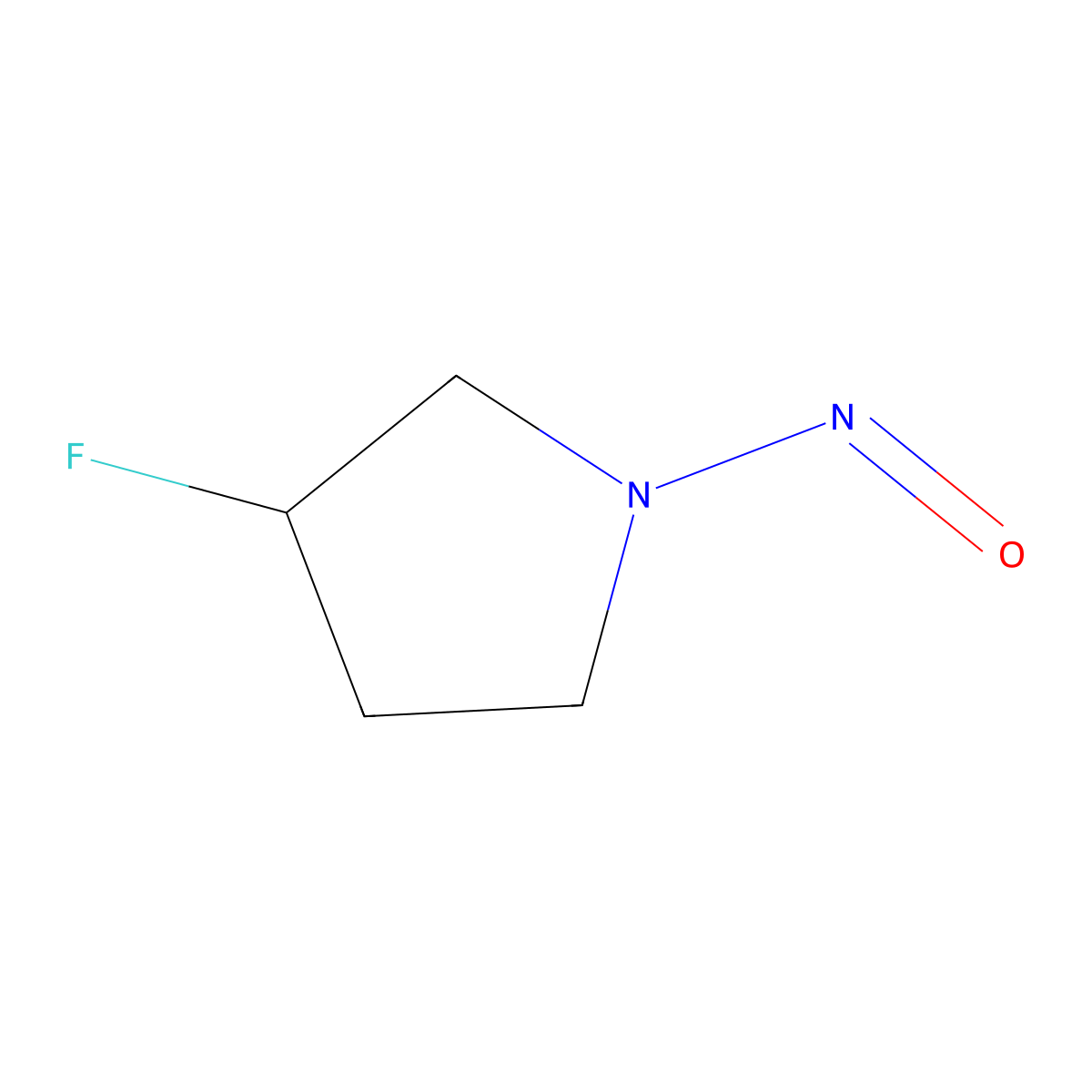 (3R)-3-fluoro-1-nitrosopyrrolidine molecular structure, CAS 2613300-07-3