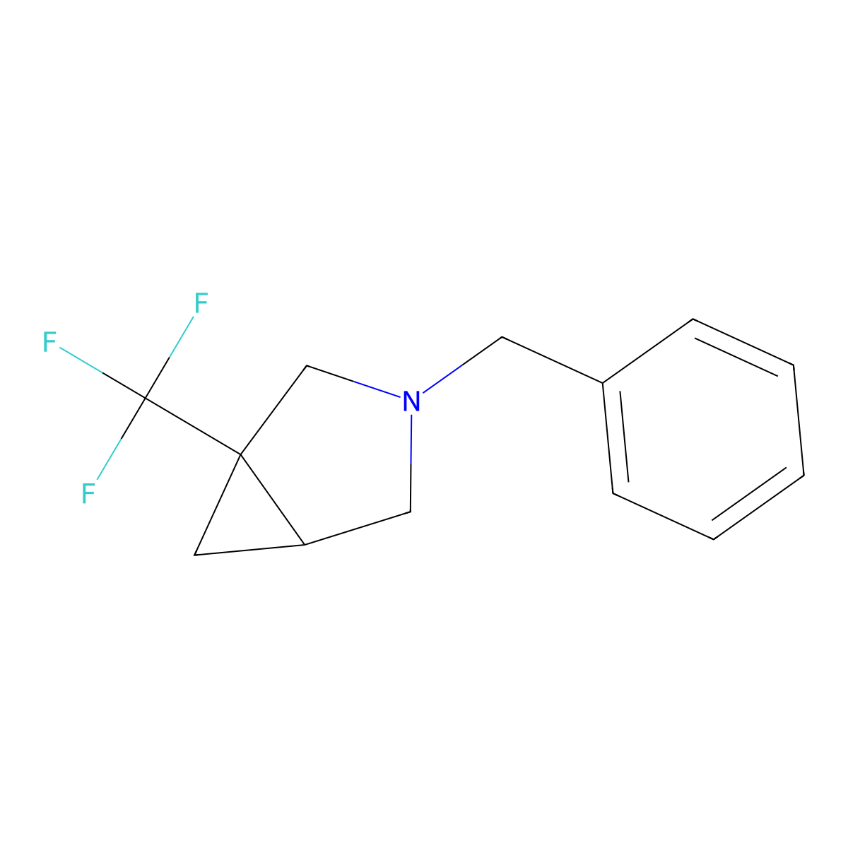 rac-(1R,5R)-3-benzyl-1-(trifluoromethyl)-3-azabicyclo[3.1.0]hexane molecular structure, CAS 2613300-11-9