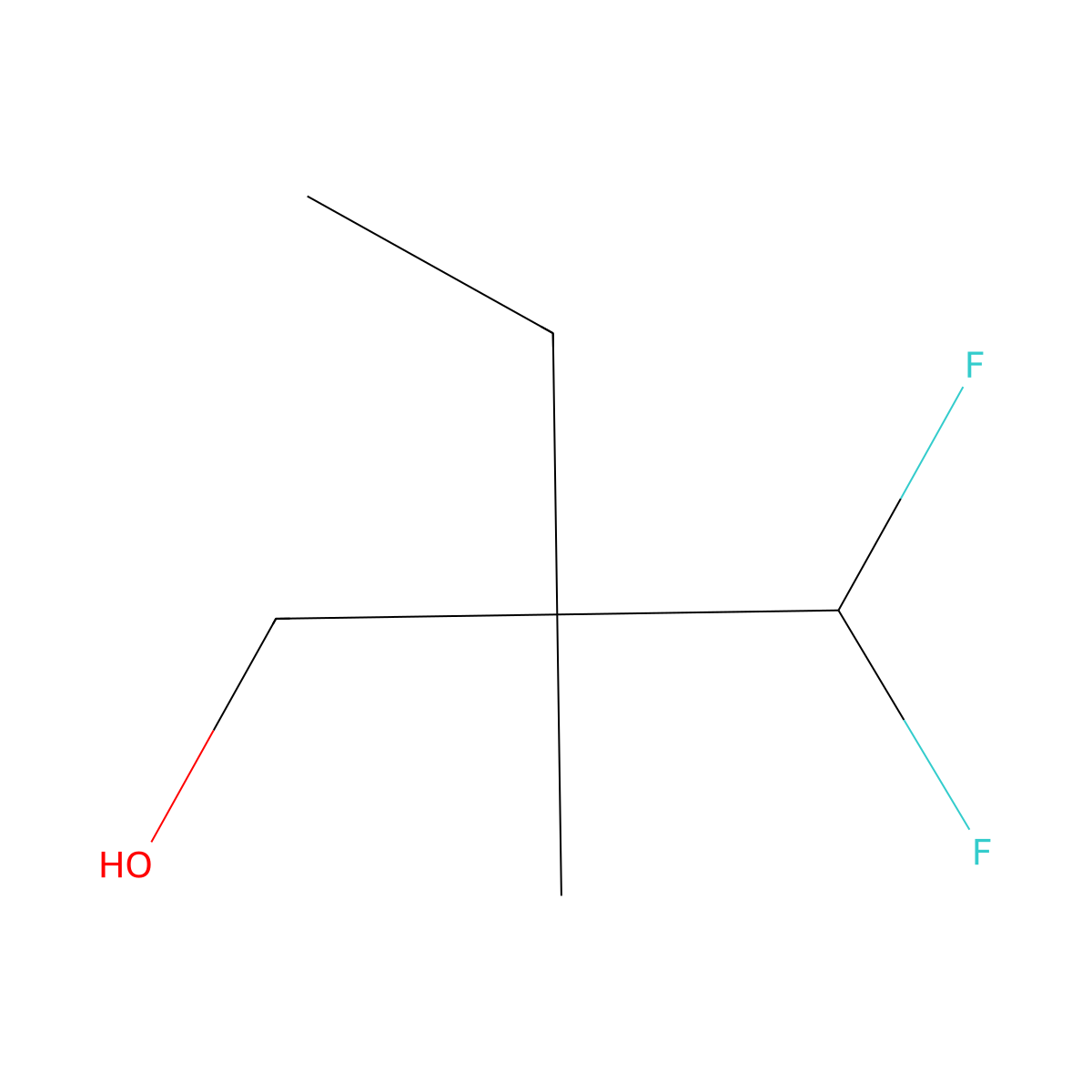 2-(Difluoromethyl)-2-methylbutan-1-ol molecular structure, CAS 2613381-19-2