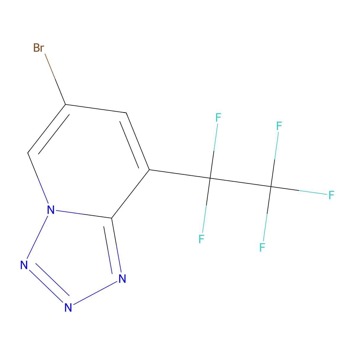 6-Bromo-8-(1,1,2,2,2-pentafluoroethyl)-[1,2,3,4]tetrazolo[1,5-a]pyridine molecular structure, CAS 2613381-24-9