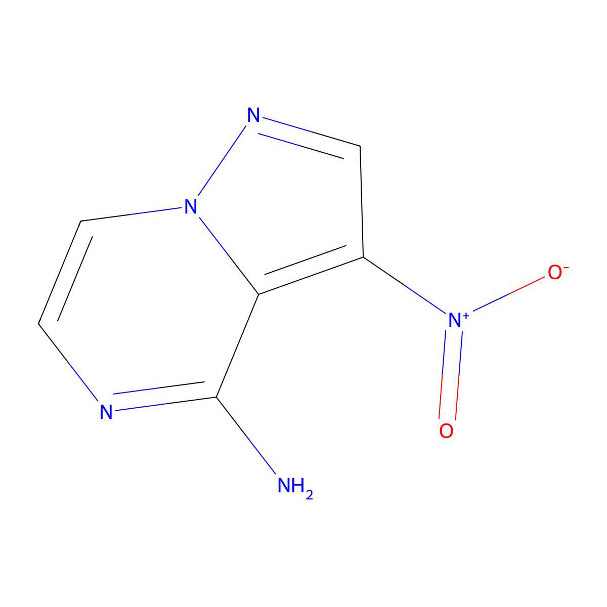 3-Nitropyrazolo[1,5-a]pyrazin-4-amine molecular structure, CAS 2613381-25-0