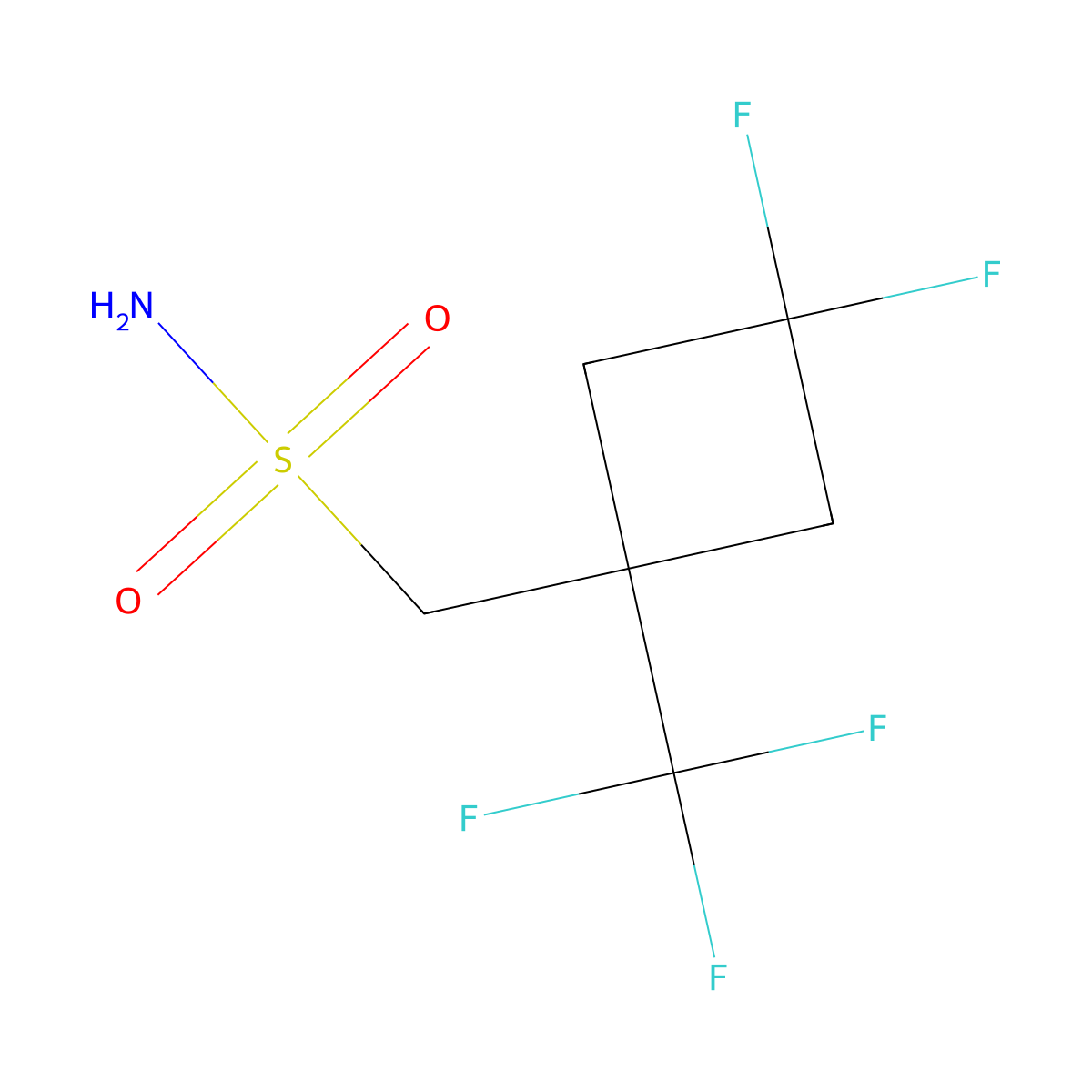 [3,3-Difluoro-1-(trifluoromethyl)cyclobutyl]methanesulfonamide molecular structure, CAS 2613381-42-1
