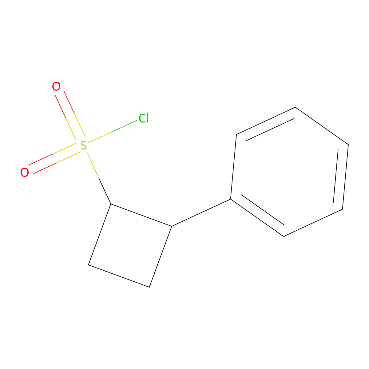 2-Phenylcyclobutane-1-sulfonyl chloride molecular structure, CAS 2613381-43-2