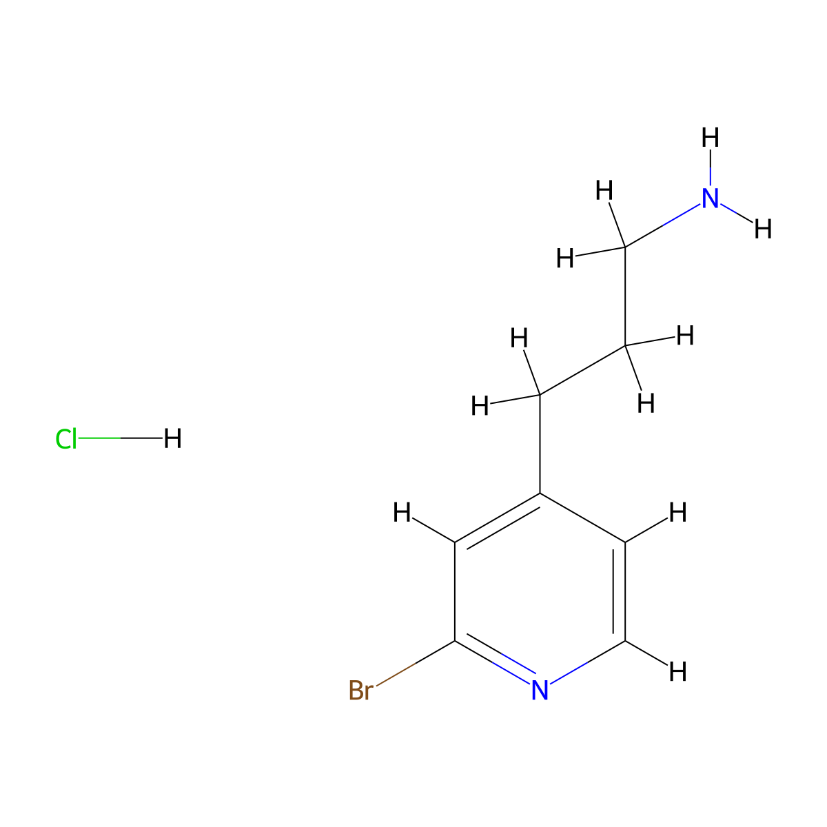 3-(2-Bromopyridin-4-yl)propan-1-aminehydrochloride molecular structure, CAS 2613381-46-5