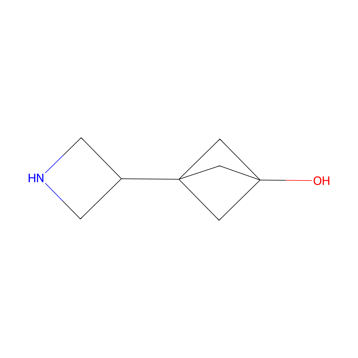 3-(Azetidin-3-yl)bicyclo[1.1.1]pentan-1-ol molecular structure, CAS 2613381-51-2