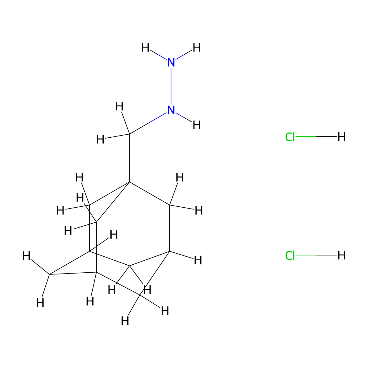 [(Adamantan-1-yl)methyl]hydrazine dihydrochloride molecular structure, CAS 2613381-57-8