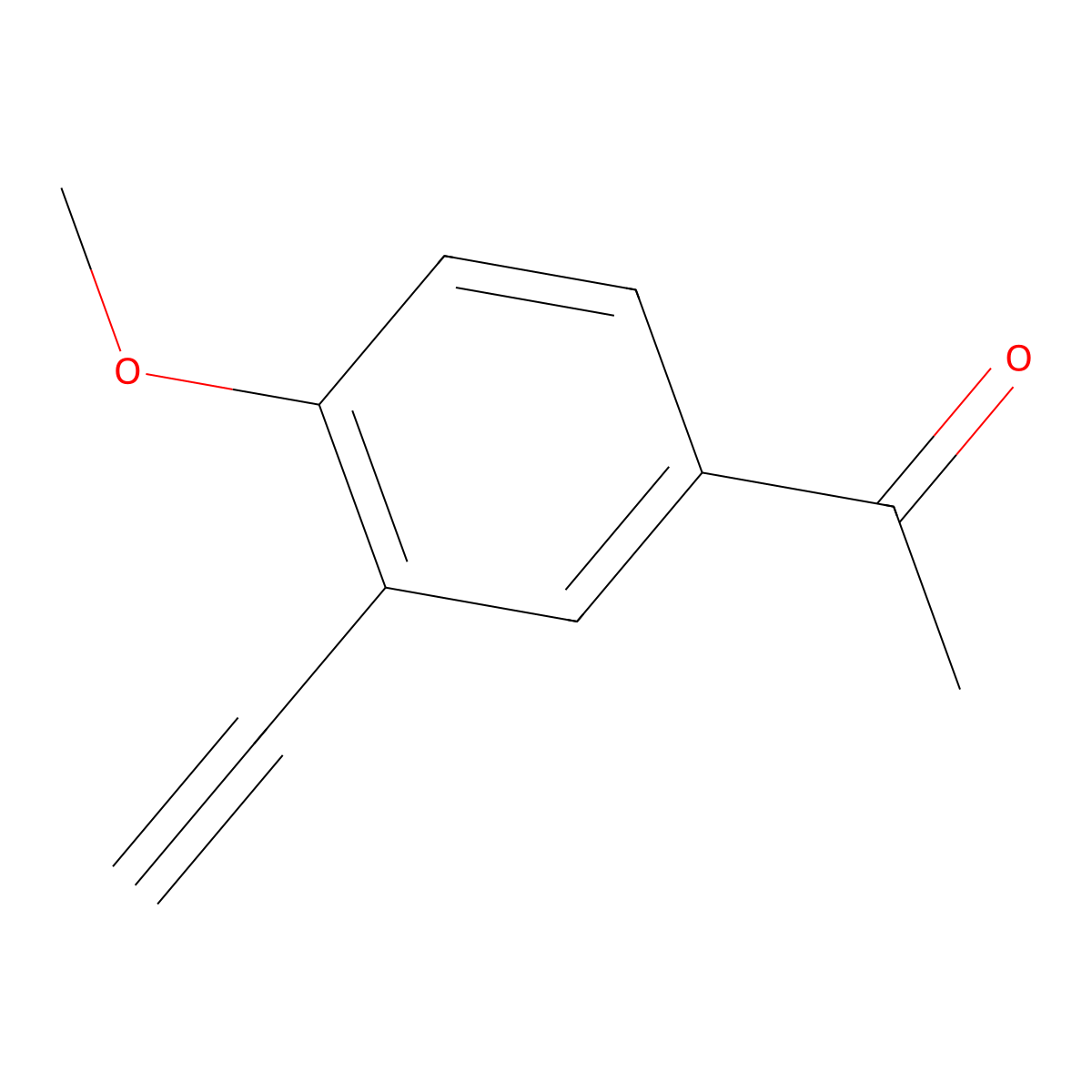1-(3-Ethynyl-4-methoxyphenyl)ethan-1-one molecular structure, CAS 2613381-58-9