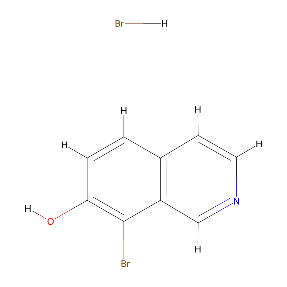8-Bromoisoquinolin-7-ol hydrobromide molecular structure, CAS 2613381-61-4