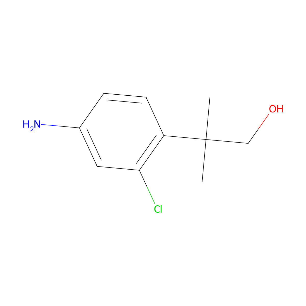 2-(4-Amino-2-chlorophenyl)-2-methylpropan-1-ol molecular structure, CAS 2613381-65-8