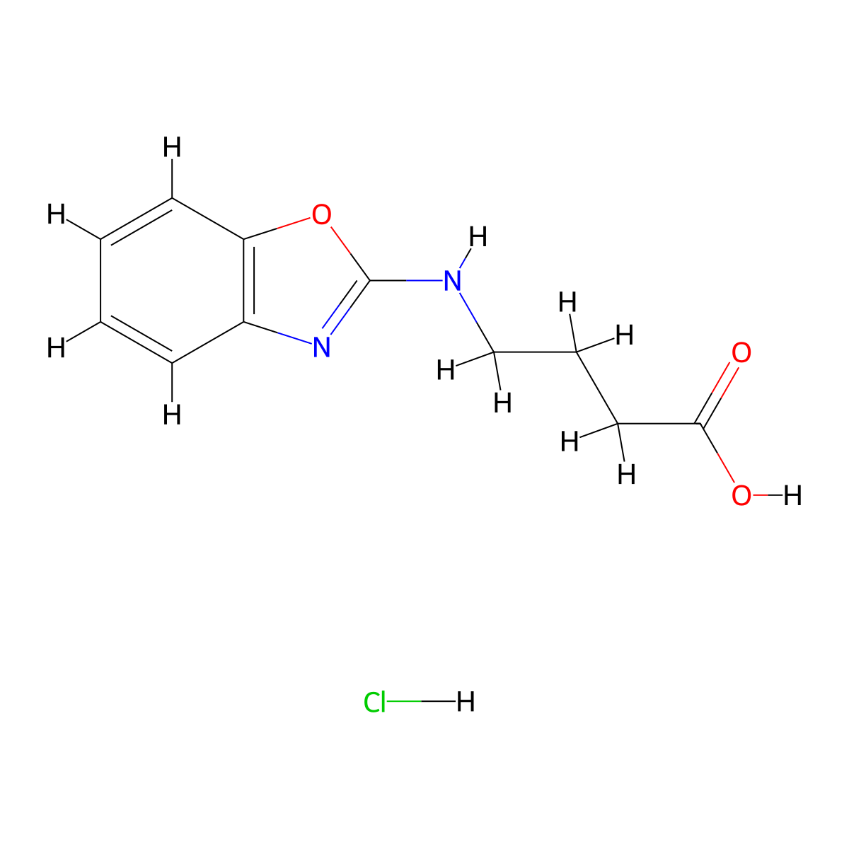 4-[(1,3-Benzoxazol-2-yl)amino]butanoicacidhydrochloride molecular structure, CAS 2613381-67-0
