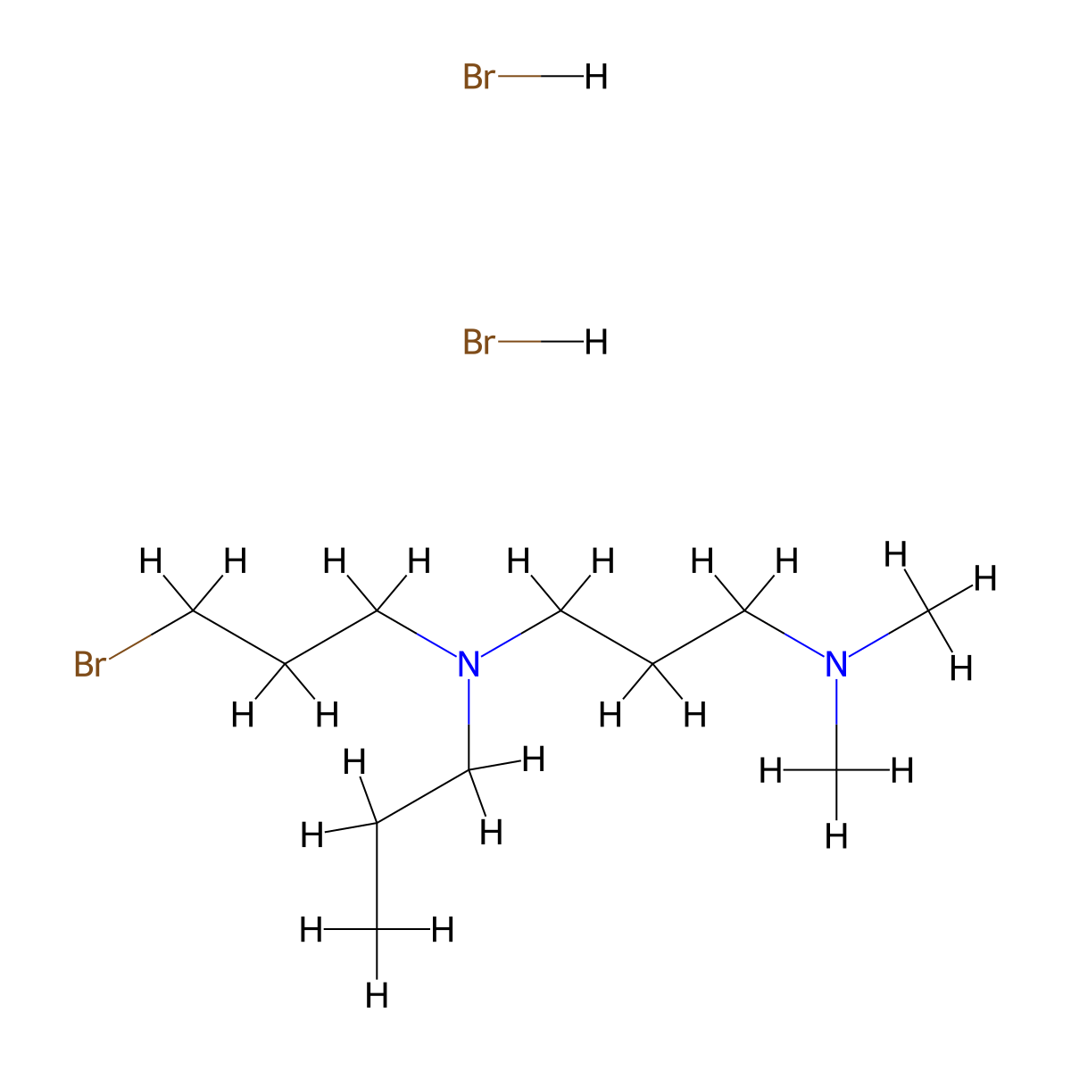 (3-((3-Bromopropyl)(propyl)amino)propyl)dimethylamine dihydrobromide molecular structure, CAS 2613381-82-9