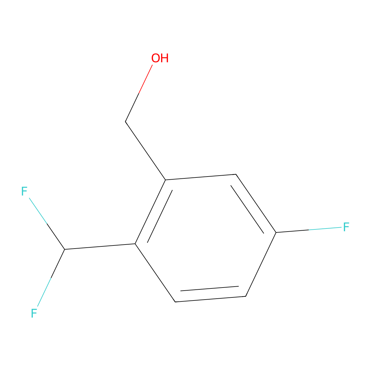 [2-(Difluoromethyl)-5-fluorophenyl]methanol molecular structure, CAS 2613381-83-0