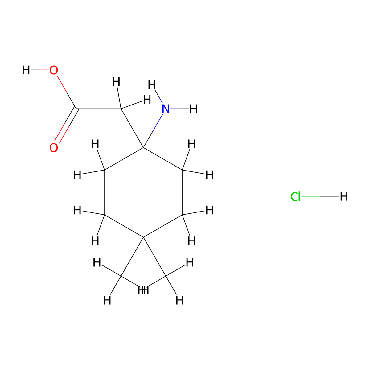 2-(1-Amino-4,4-dimethylcyclohexyl)acetic acid hydrochloride molecular structure, CAS 2613381-85-2