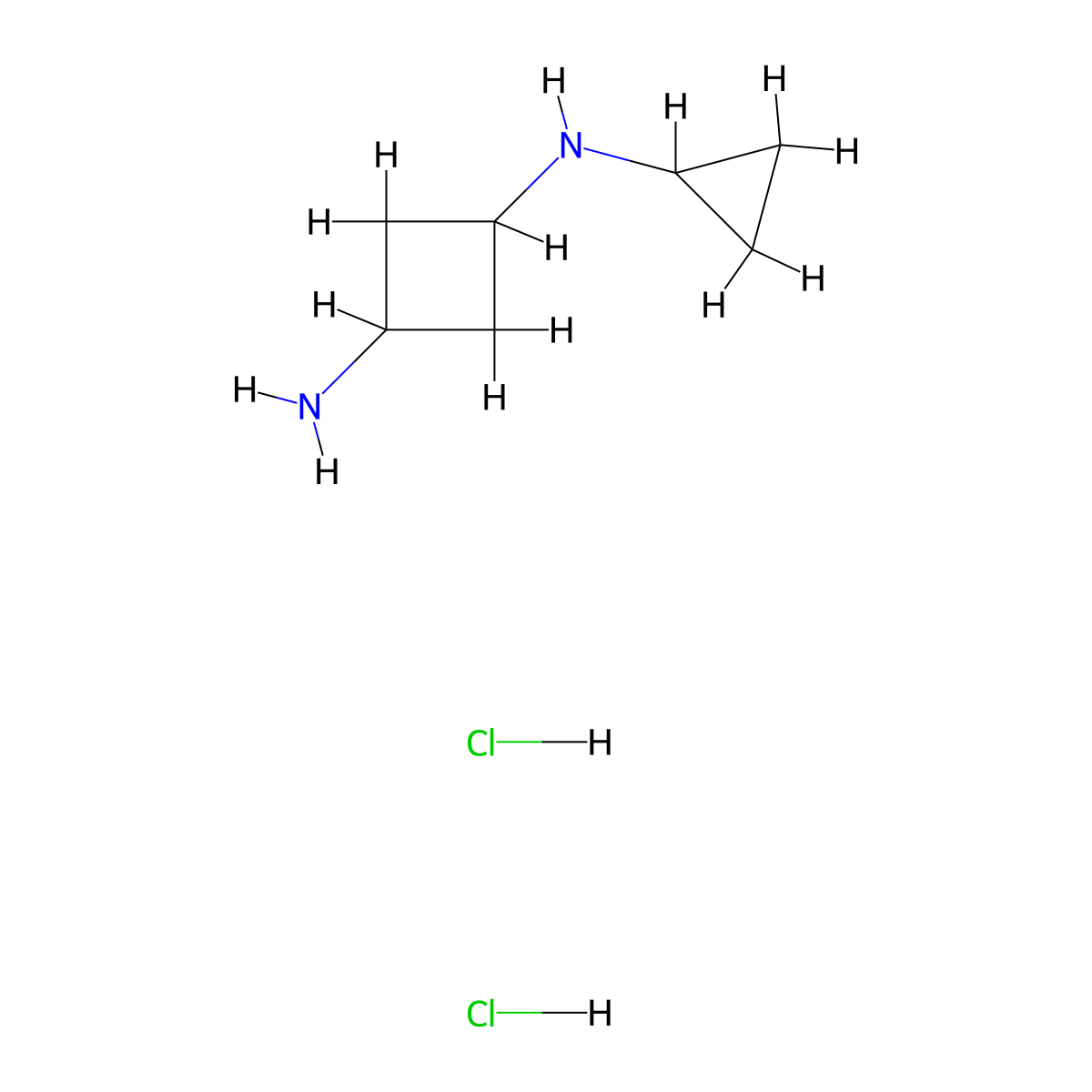 N1-cyclopropylcyclobutane-1,3-diamine dihydrochloride molecular structure, CAS 2613381-93-2