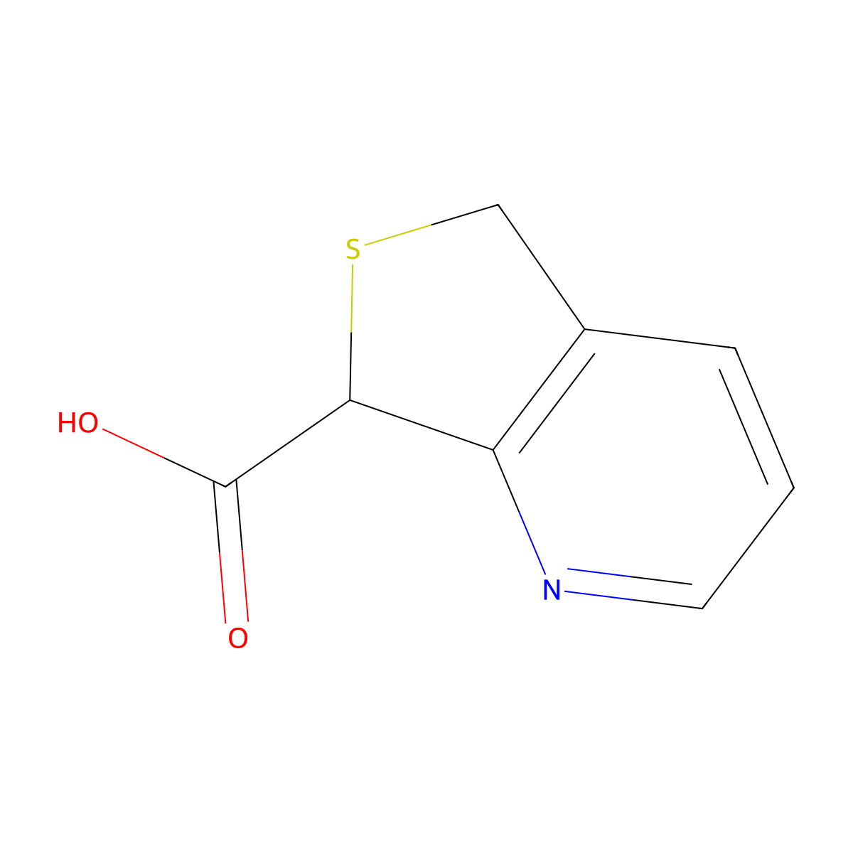 5H,7H-thieno[3,4-b]pyridine-7-carboxylic acid molecular structure, CAS 2613381-94-3