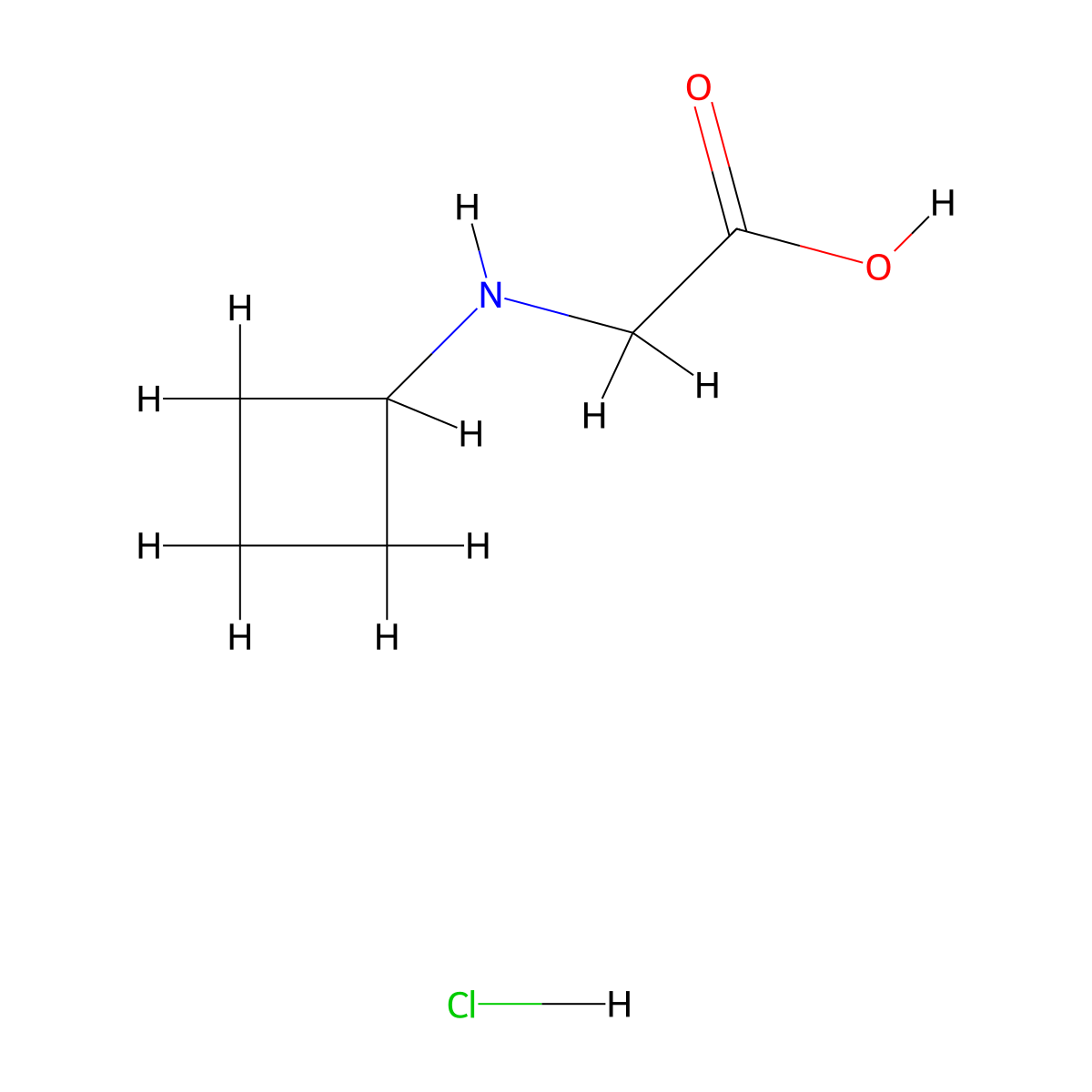 2-(Cyclobutylamino)acetic acid hydrochloride molecular structure, CAS 2613381-98-7