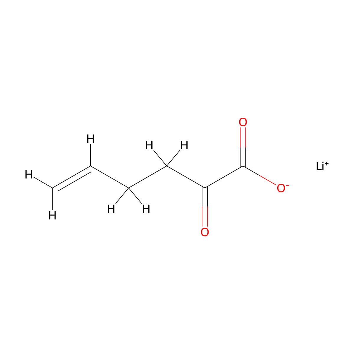 Lithium(1+)2-oxohex-5-enoate molecular structure, CAS 2613382-07-1