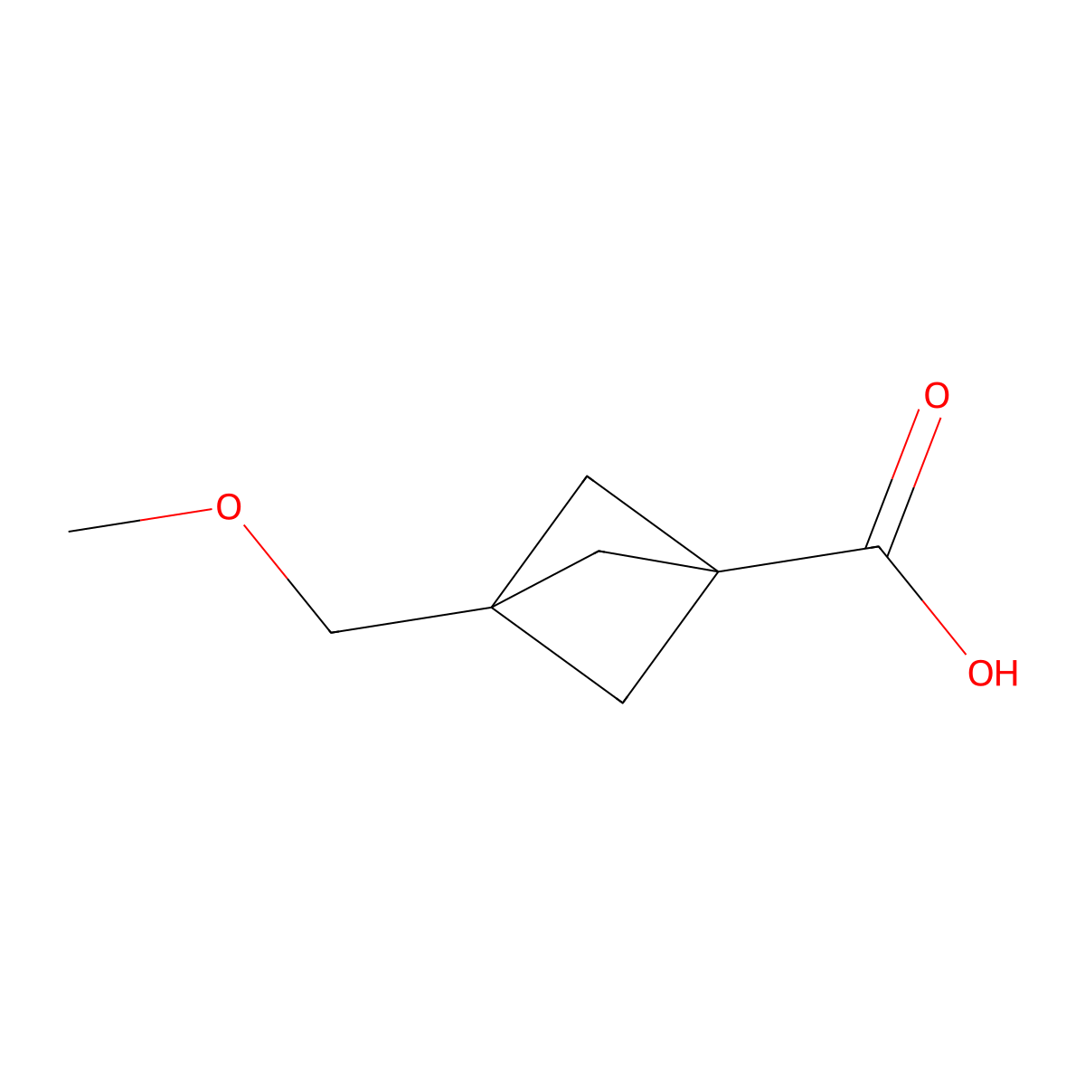 3-(Methoxymethyl)bicyclo[1.1.1]pentane-1-carboxylic acid molecular structure, CAS 2613382-12-8