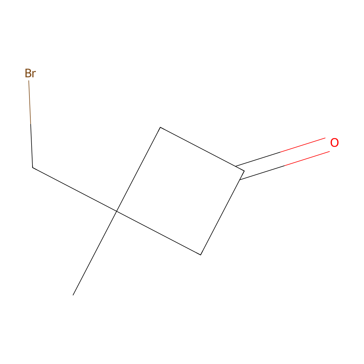 3-(Bromomethyl)-3-methylcyclobutan-1-one molecular structure, CAS 2613382-13-9