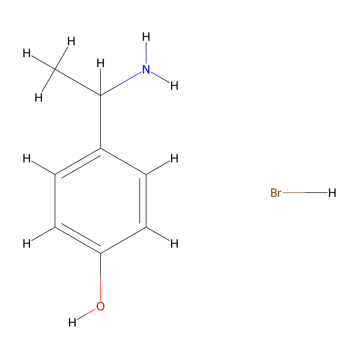 4-(1-Aminoethyl)phenol hydrobromide molecular structure, CAS 2613382-22-0