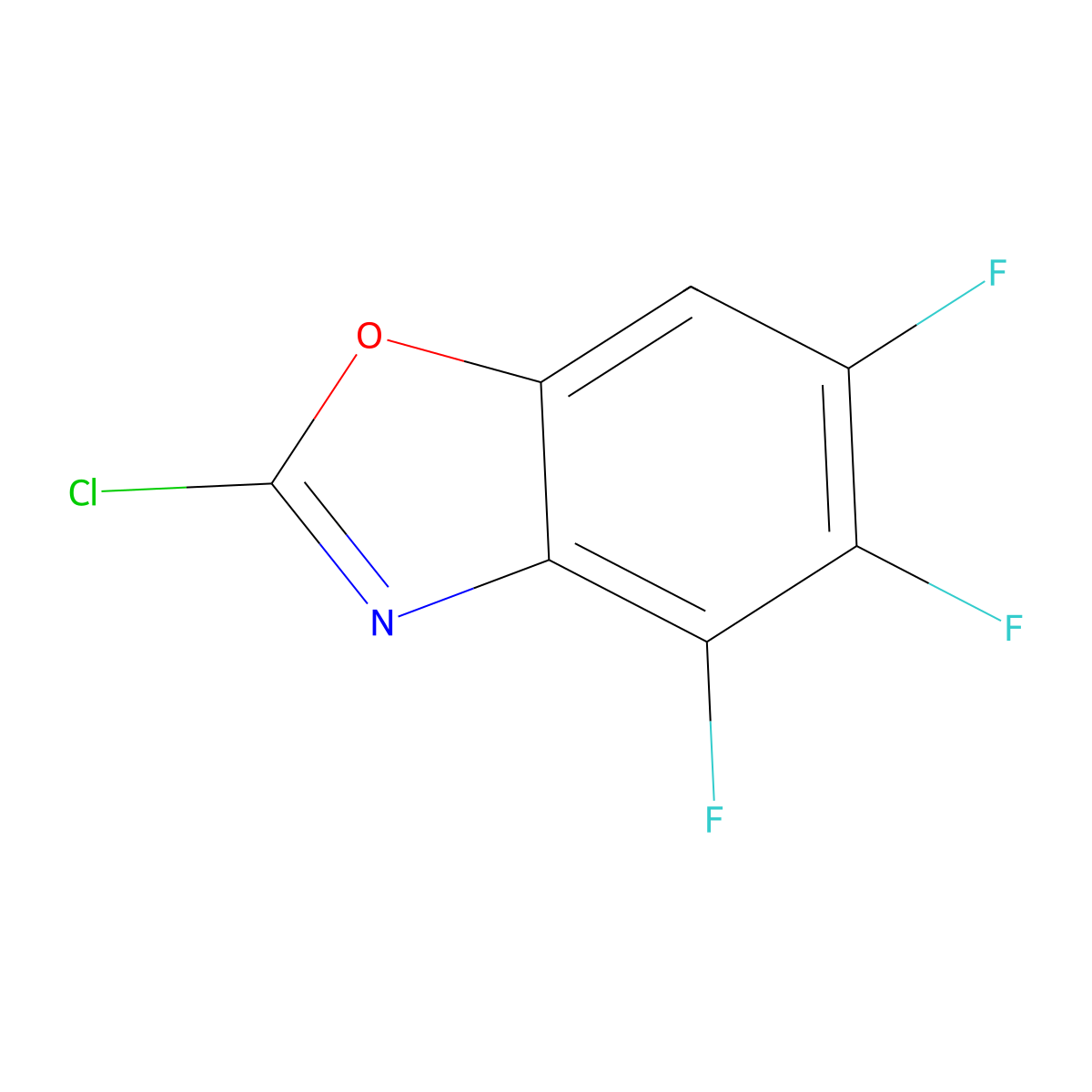 2-Chloro-4,5,6-trifluoro-1,3-benzoxazole molecular structure, CAS 2613382-31-1