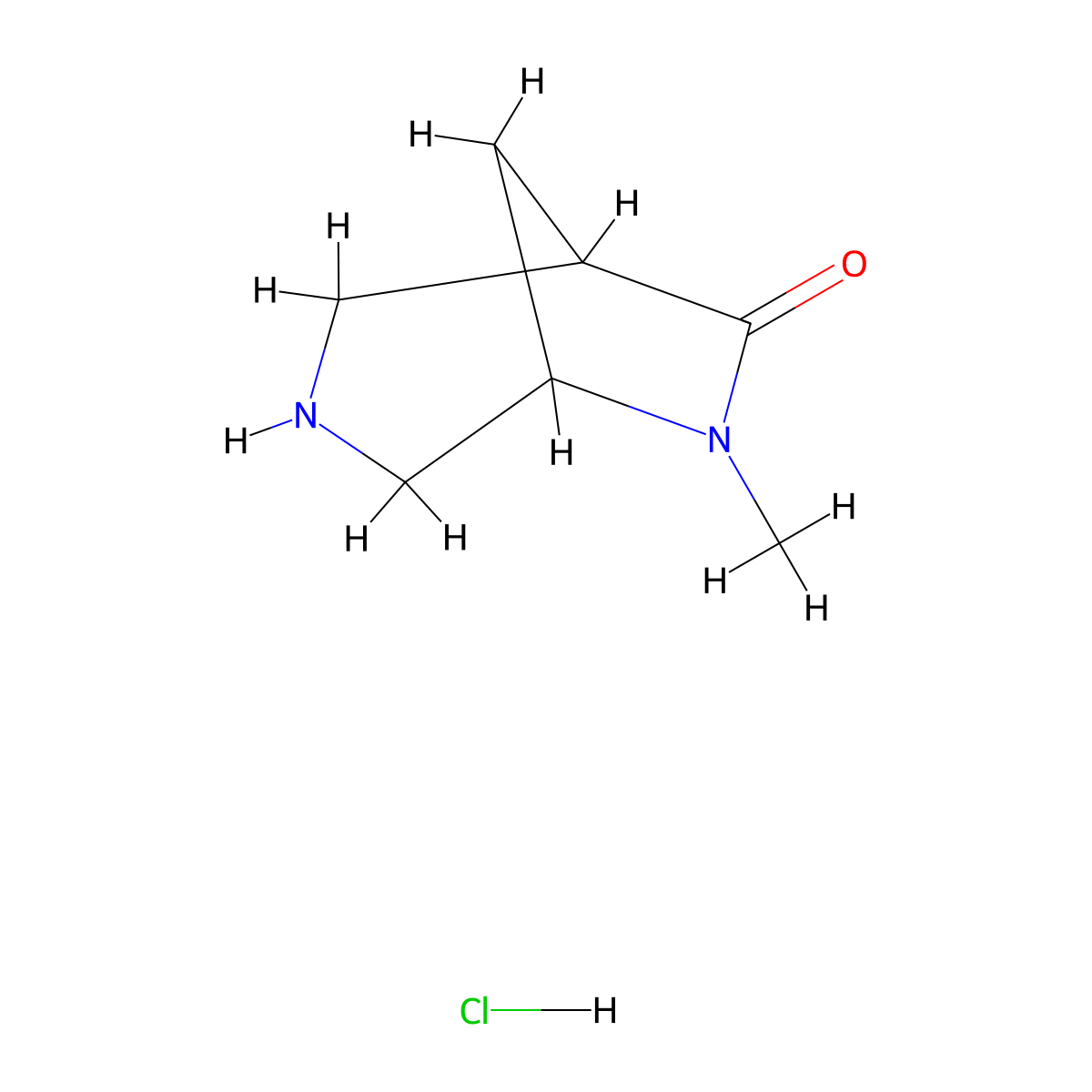 6-Methyl-3,6-diazabicyclo[3.2.1]octan-7-one hydrochloride molecular structure, CAS 2613382-51-5