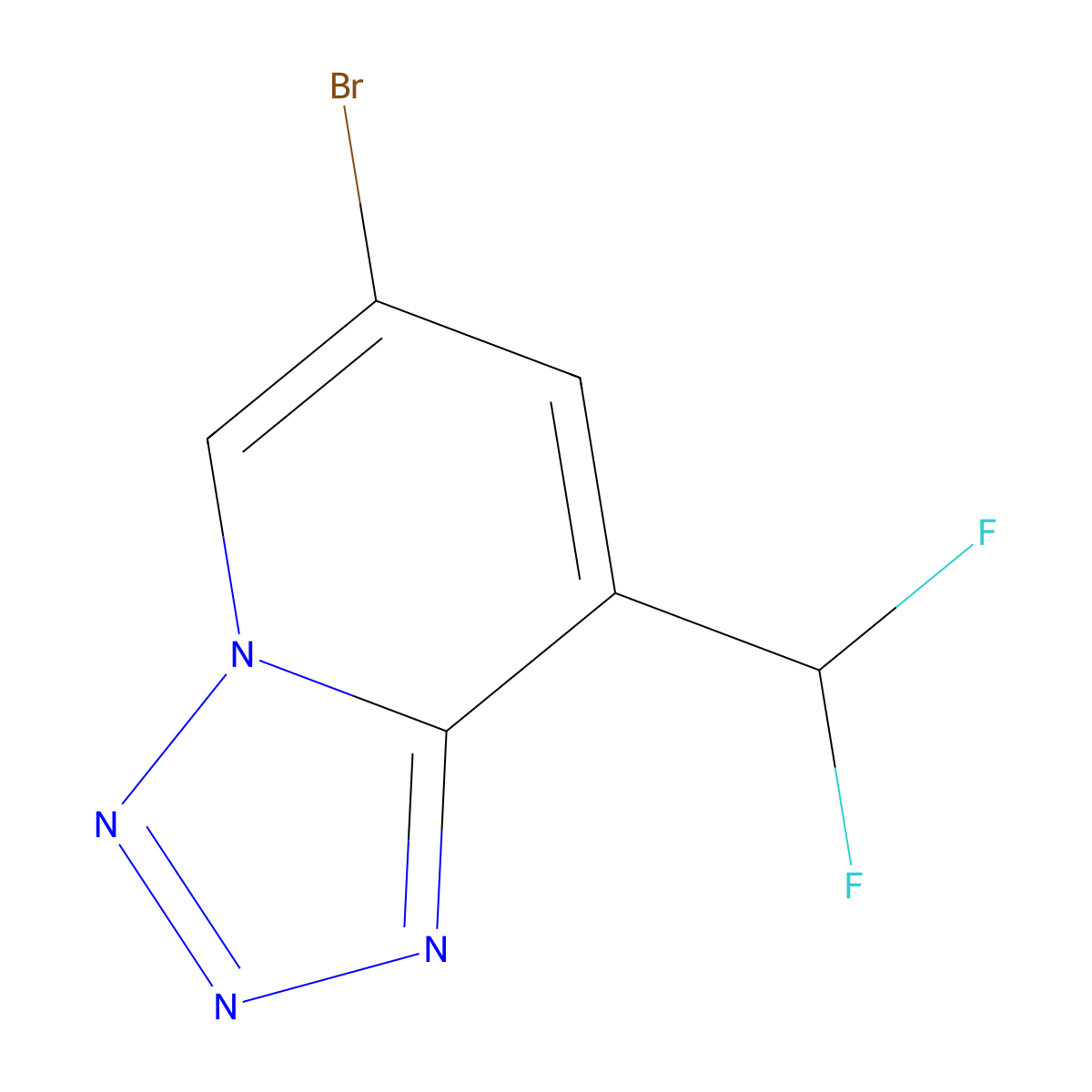 6-Bromo-8-(difluoromethyl)-[1,2,3,4]tetrazolo[1,5-a]pyridine molecular structure, CAS 2613382-56-0
