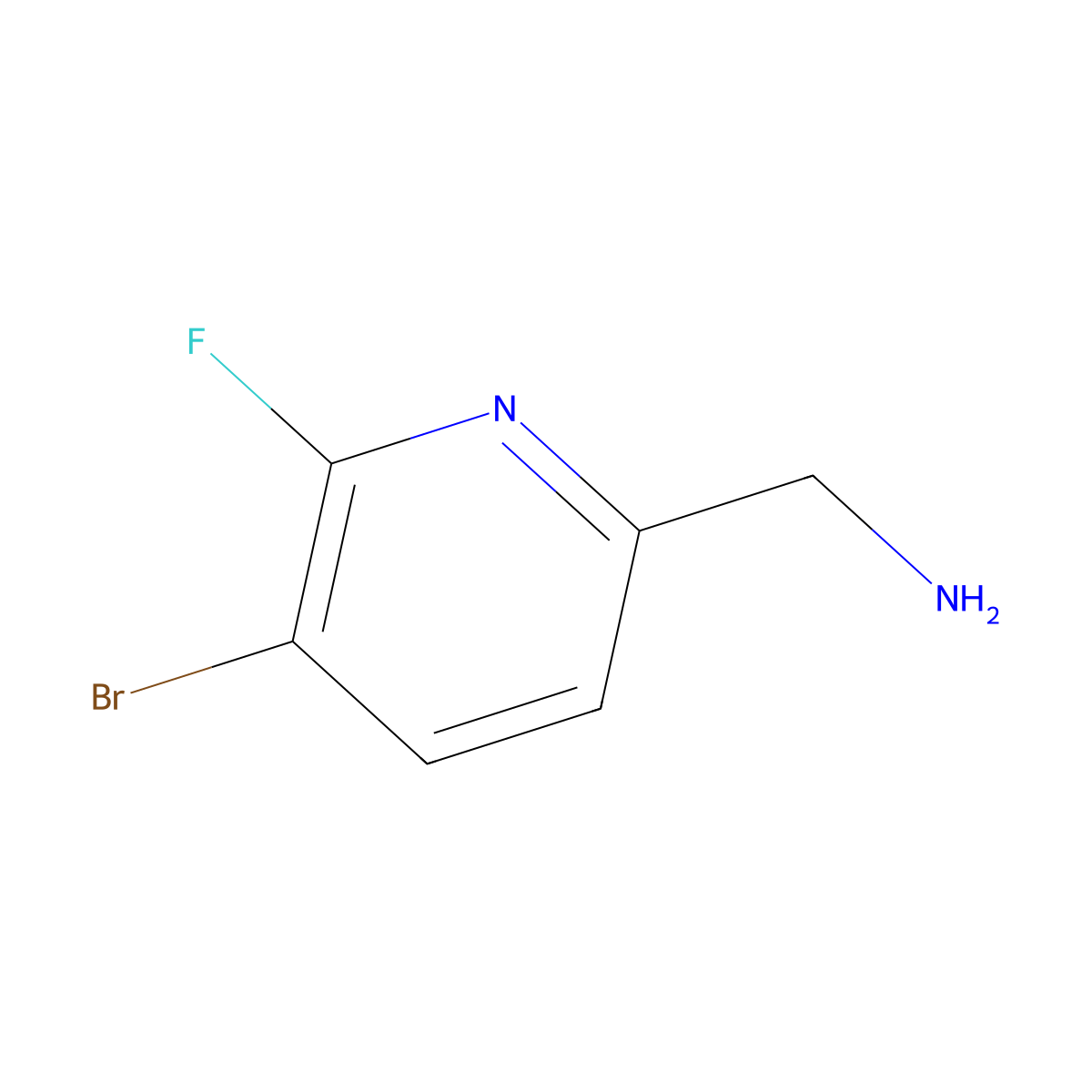 1-(5-Bromo-6-fluoropyridin-2-yl)methanamine molecular structure, CAS 2613382-60-6
