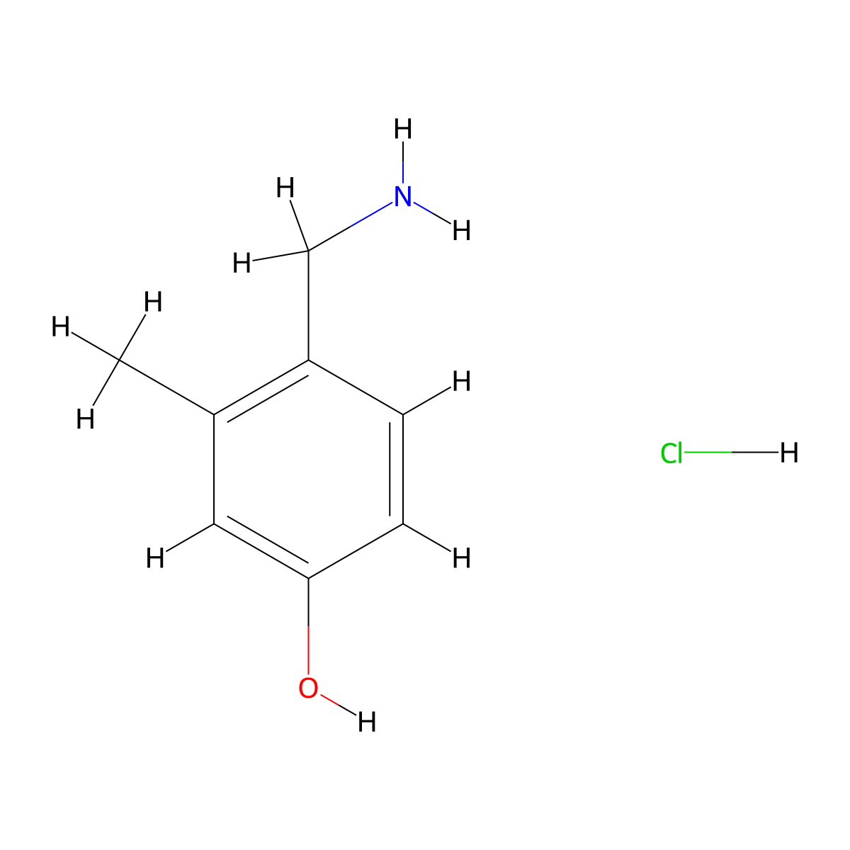 4-(Aminomethyl)-3-methylphenol hydrochloride molecular structure, CAS 2613382-68-4