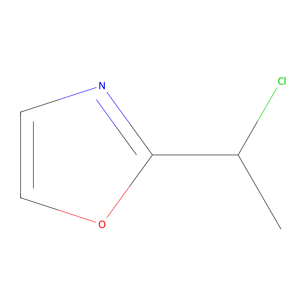 2-(1-Chloroethyl)-1,3-oxazole molecular structure, CAS 2613382-75-3
