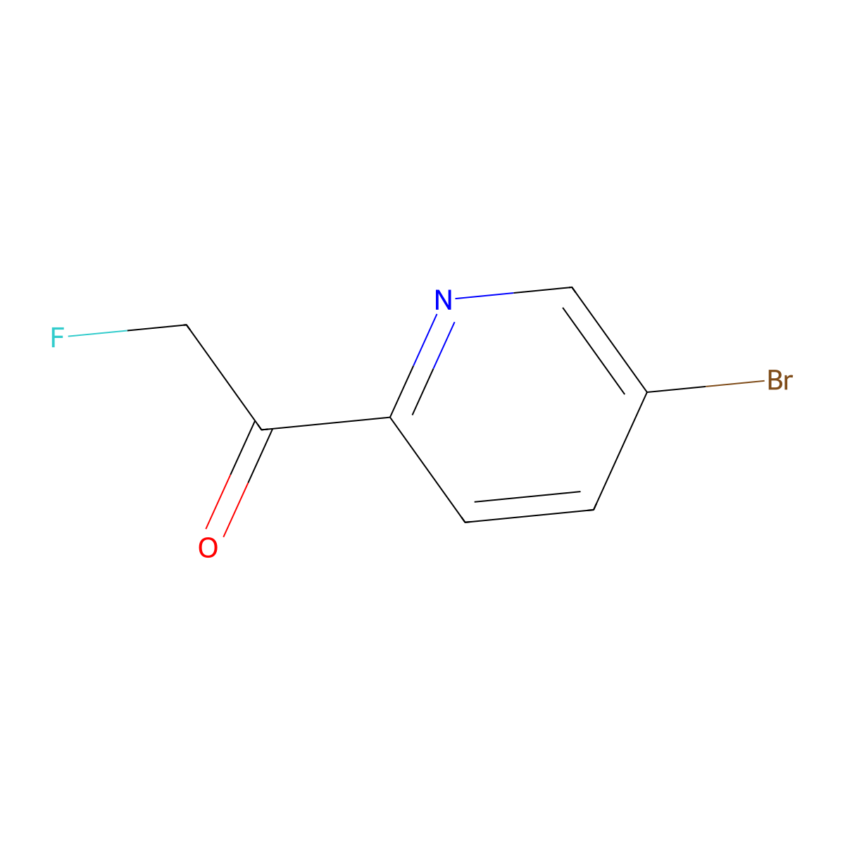 1-(5-Bromopyridin-2-yl)-2-fluoroethan-1-one molecular structure, CAS 2613382-85-5