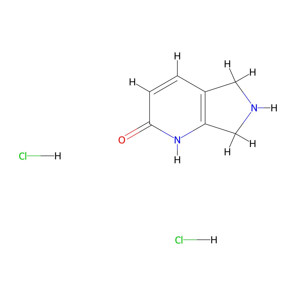 5H,6H,7H-pyrrolo[3,4-b]pyridin-2-ol dihydrochloride molecular structure, CAS 2613382-91-3