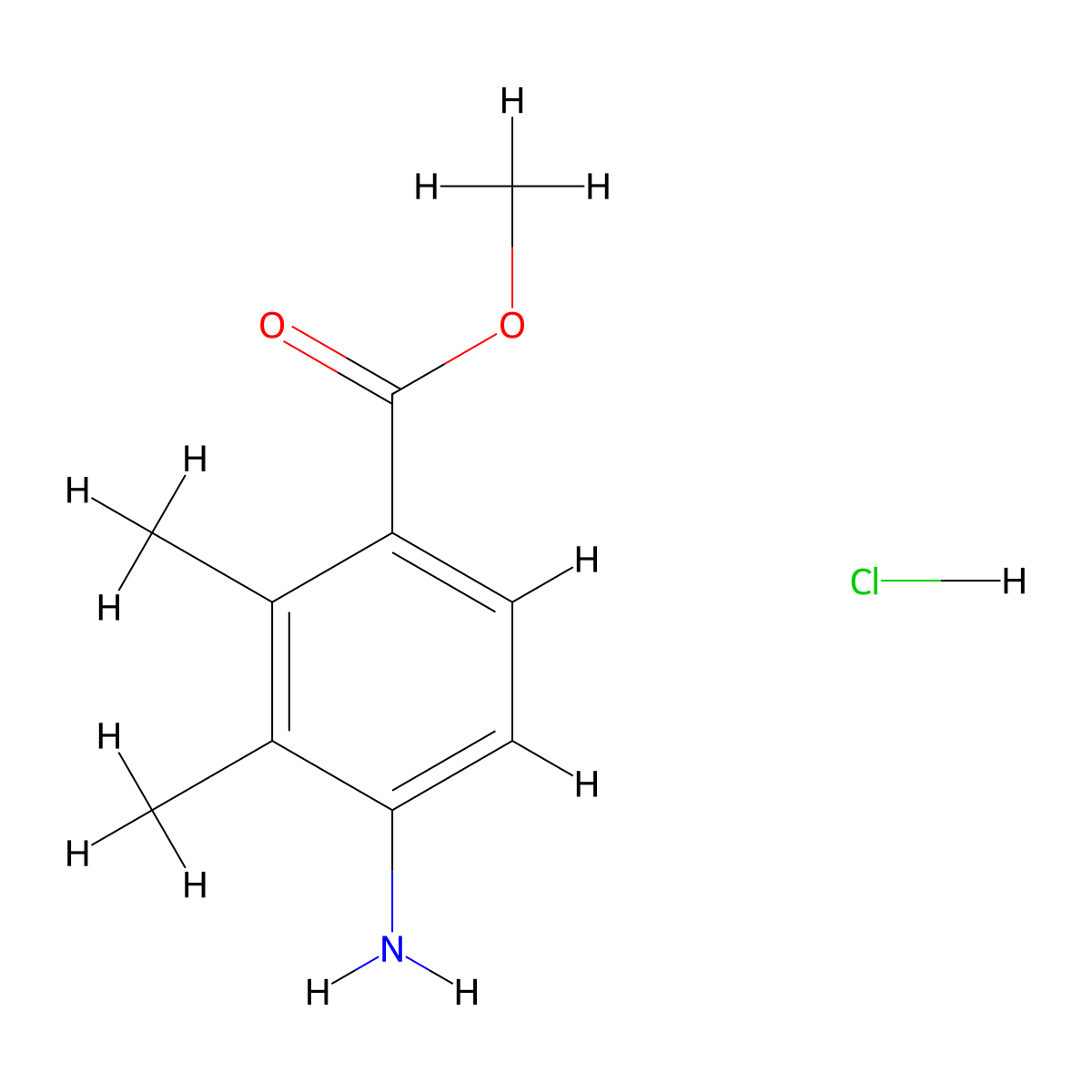 Methyl4-amino-2,3-dimethylbenzoatehydrochloride molecular structure, CAS 2613383-00-7