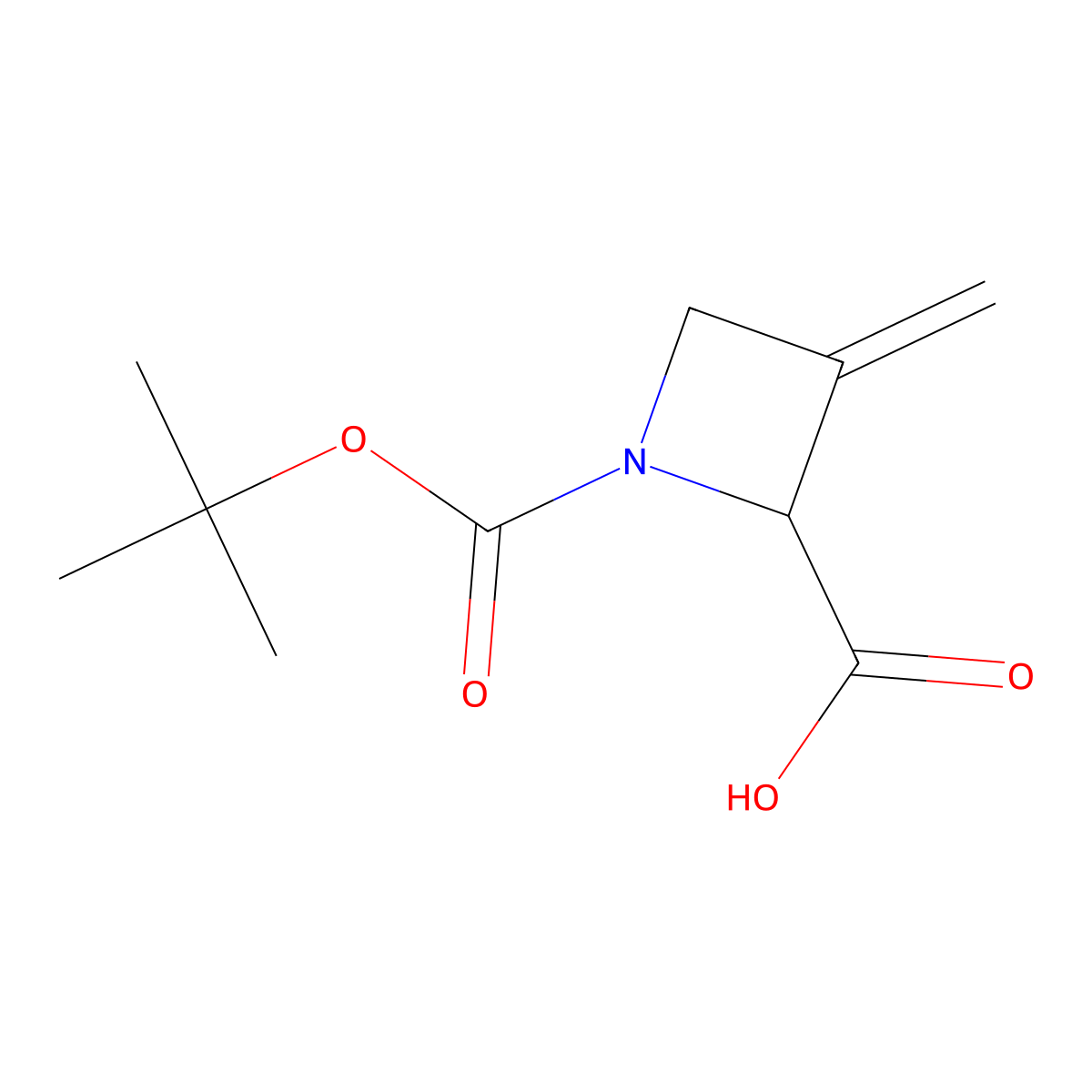 1-[(Tert-butoxy)carbonyl]-3-methylideneazetidine-2-carboxylicacid molecular structure, CAS 2613383-04-1