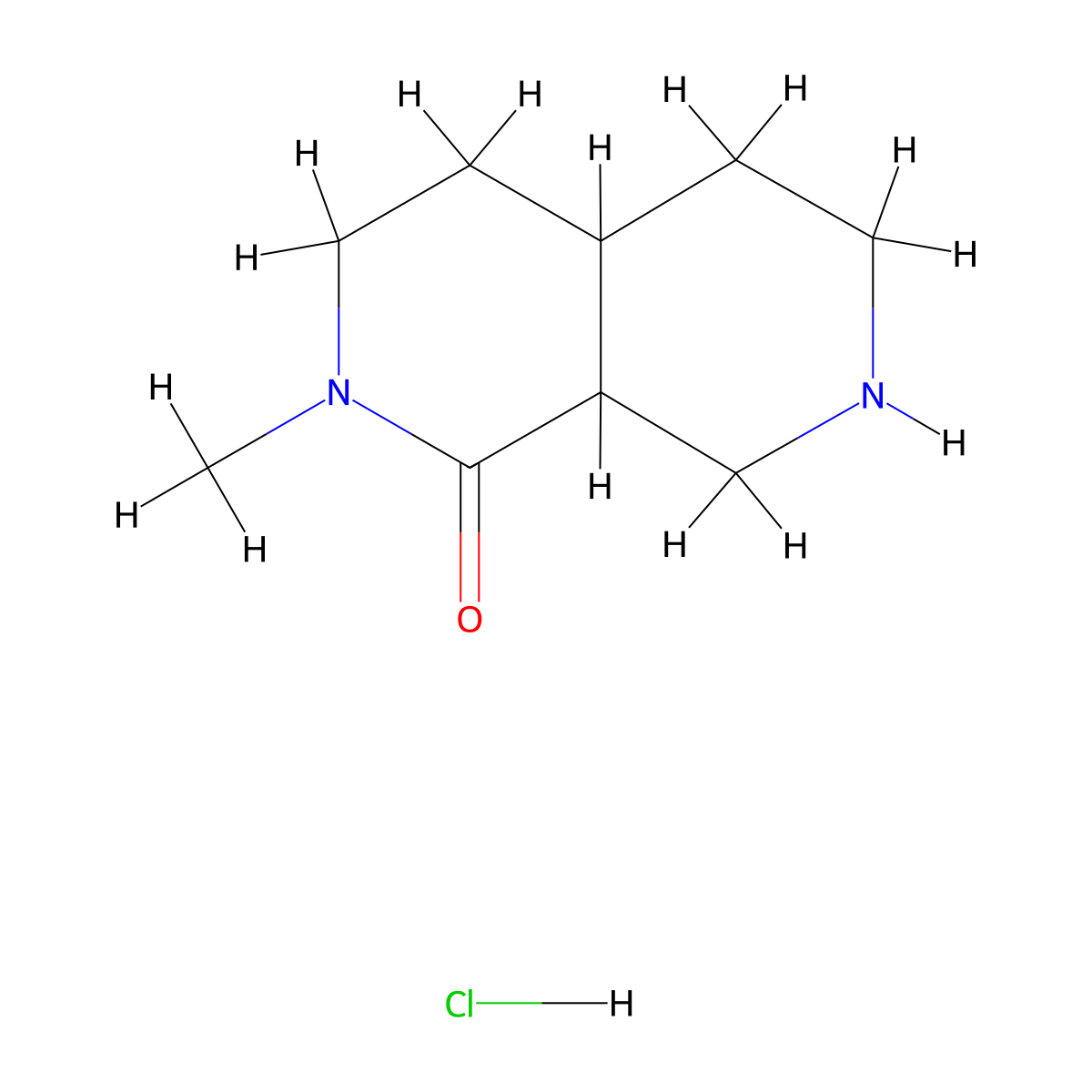 2-Methyl-decahydro-2,7-naphthyridin-1-one hydrochloride molecular structure, CAS 2613383-08-5