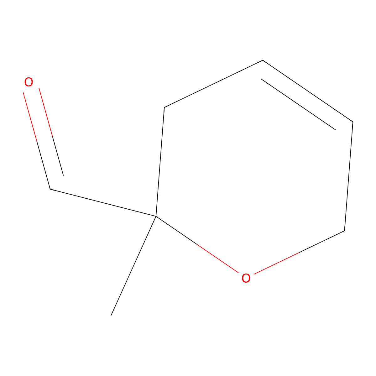2-methyl-3,6-dihydro-2H-pyran-2-carbaldehyde molecular structure, CAS 2613383-22-3