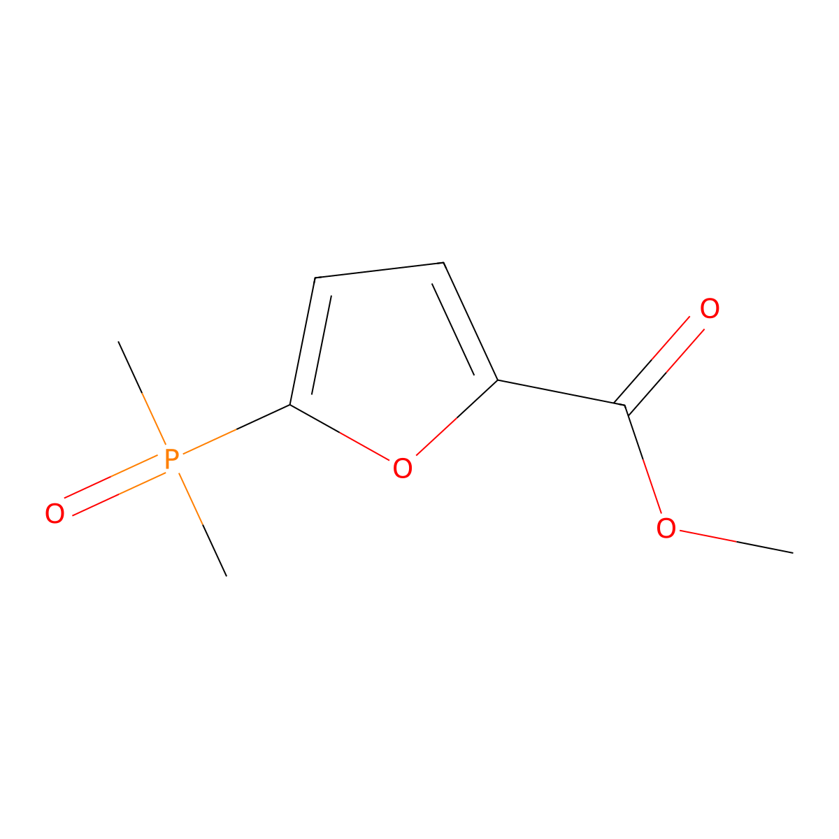 Methyl 5-(dimethylphosphoryl)furan-2-carboxylate molecular structure, CAS 2613383-31-4