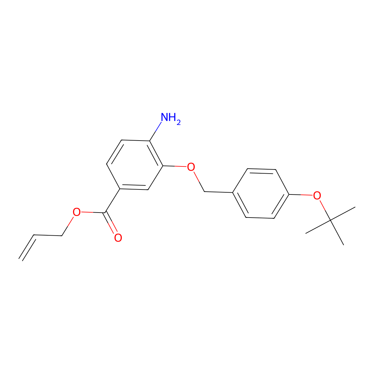 Prop-2-en-1-yl4-amino-3-{[4-(tert-butoxy)phenyl]methoxy}benzoate molecular structure, CAS 2613383-42-7