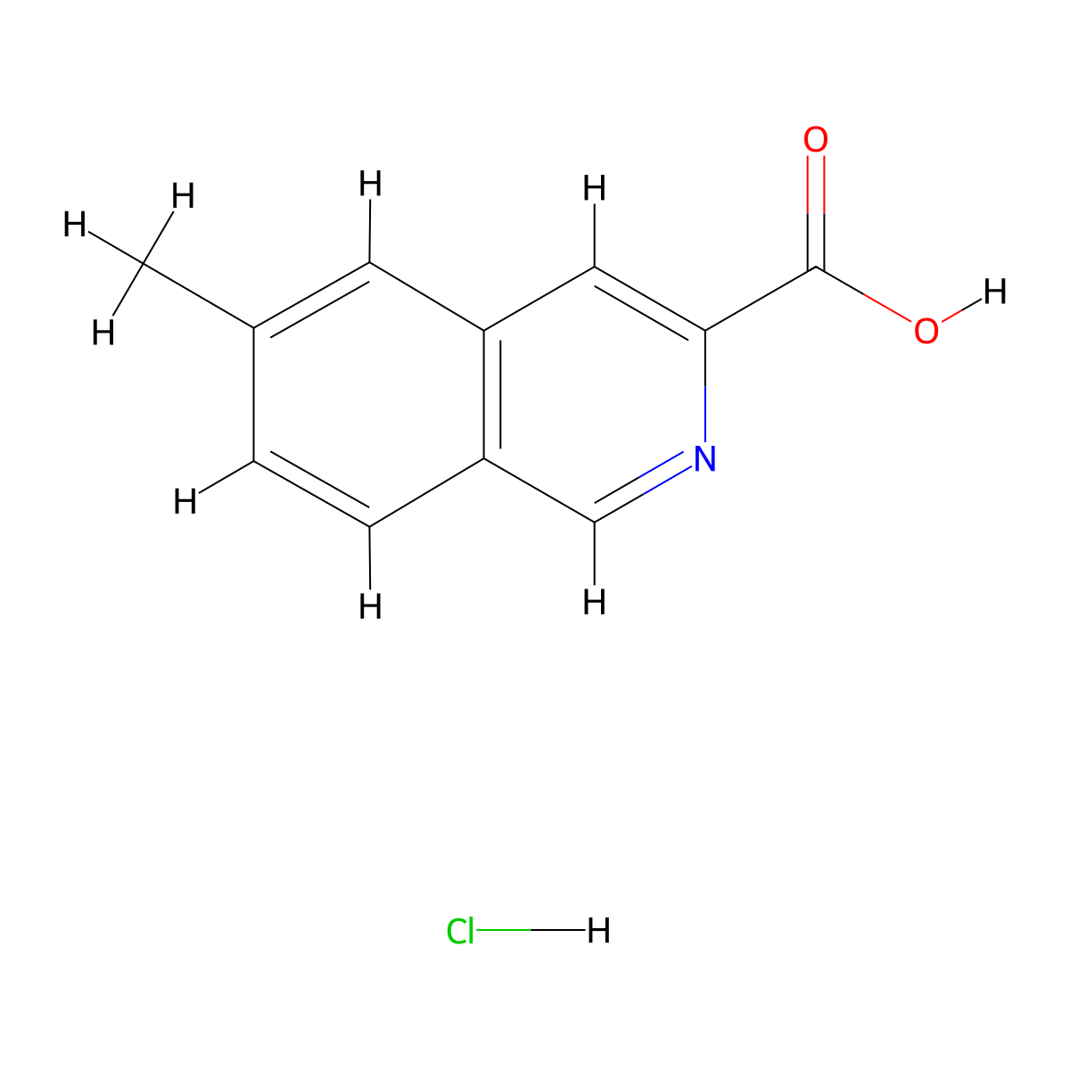 6-Methylisoquinoline-3-carboxylic acid hydrochloride molecular structure, CAS 2613383-66-5