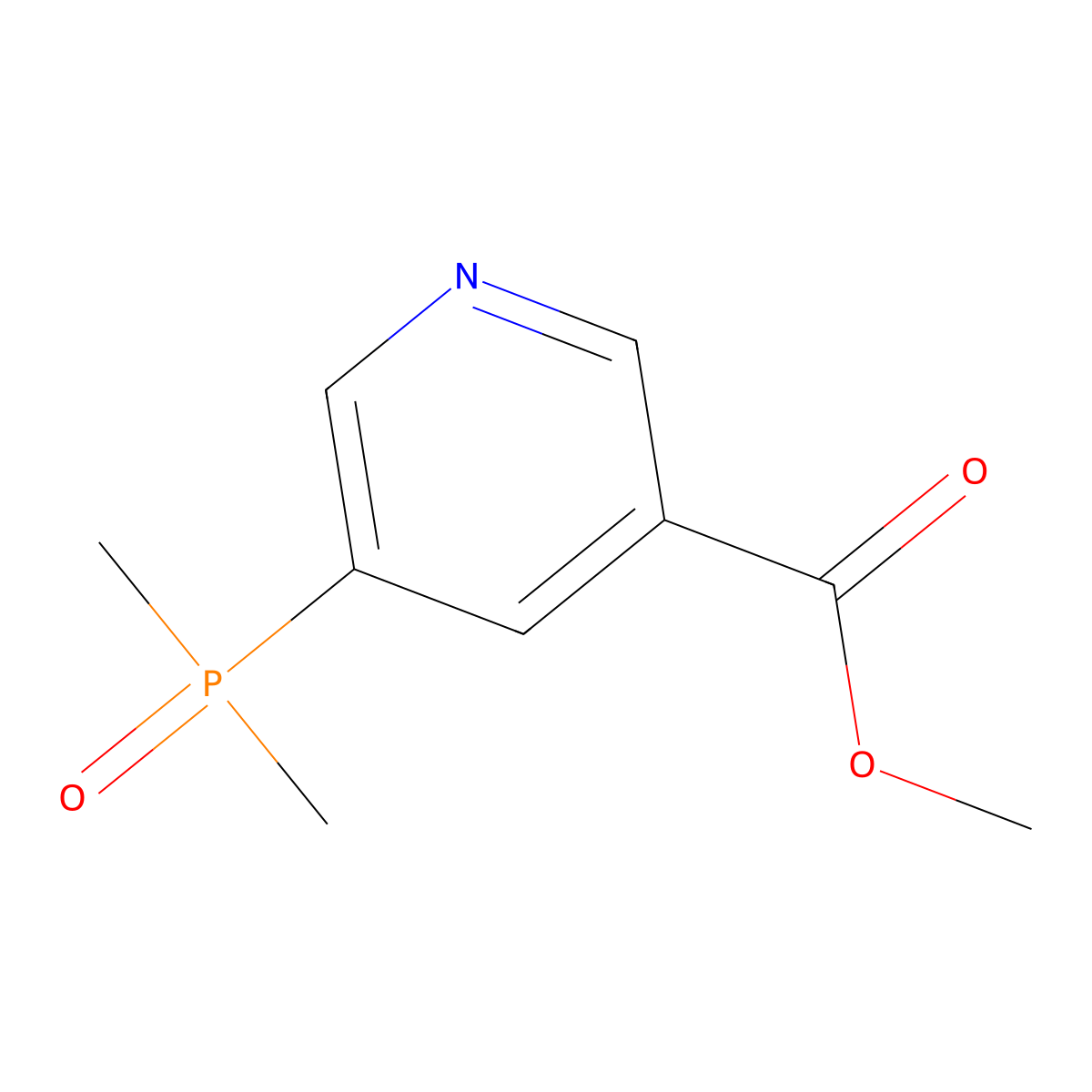 Methyl 5-(dimethylphosphoryl)nicotinate molecular structure, CAS 2613383-80-3