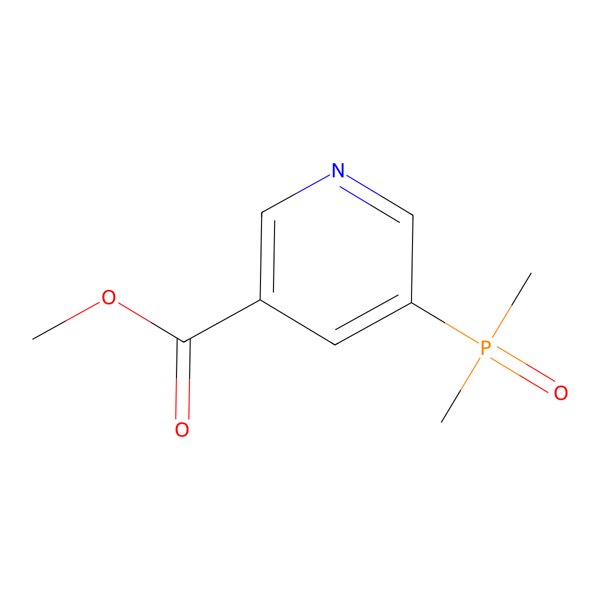Methyl 5-(dimethylphosphoryl)nicotinate molecular structure, CAS 2613383-80-3