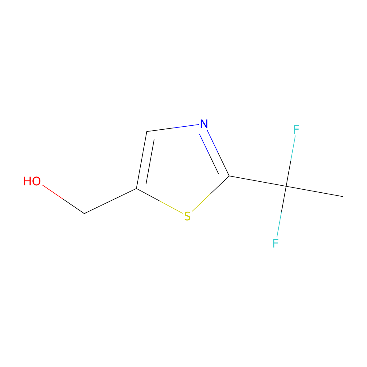 [2-(1,1-Difluoroethyl)-1,3-thiazol-5-yl]methanol molecular structure, CAS 2613383-82-5