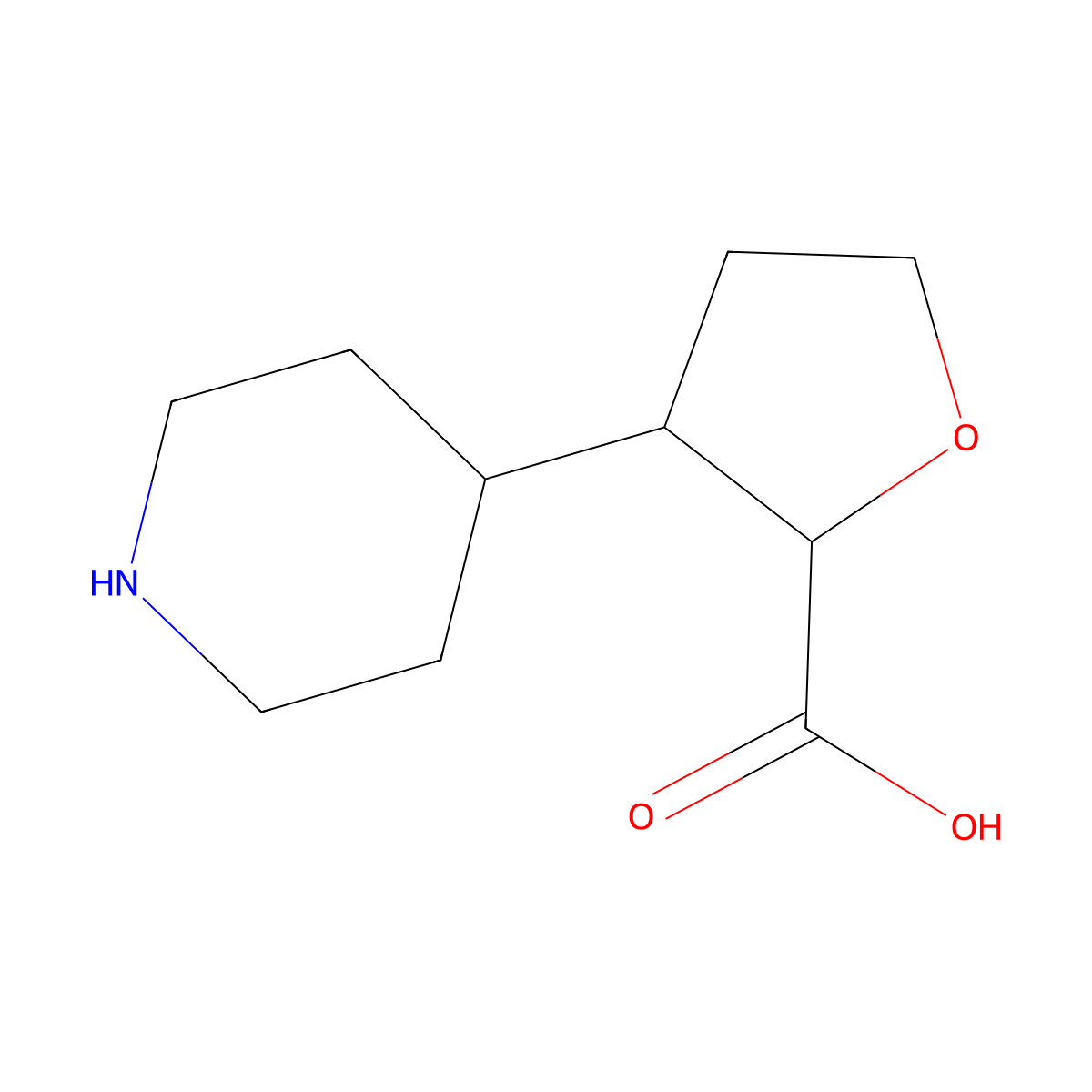 3-(Piperidin-4-yl)oxolane-2-carboxylic acid molecular structure, CAS 2613383-89-2