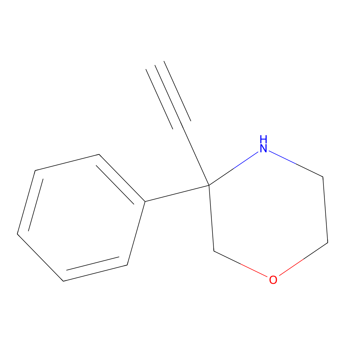 3-Ethynyl-3-phenylmorpholine molecular structure, CAS 2613383-92-7