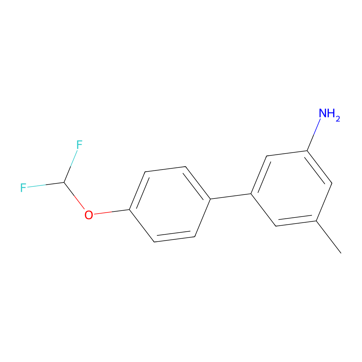 4'-(Difluoromethoxy)-5-methyl-[1,1'-biphenyl]-3-amine molecular structure, CAS 2613383-99-4