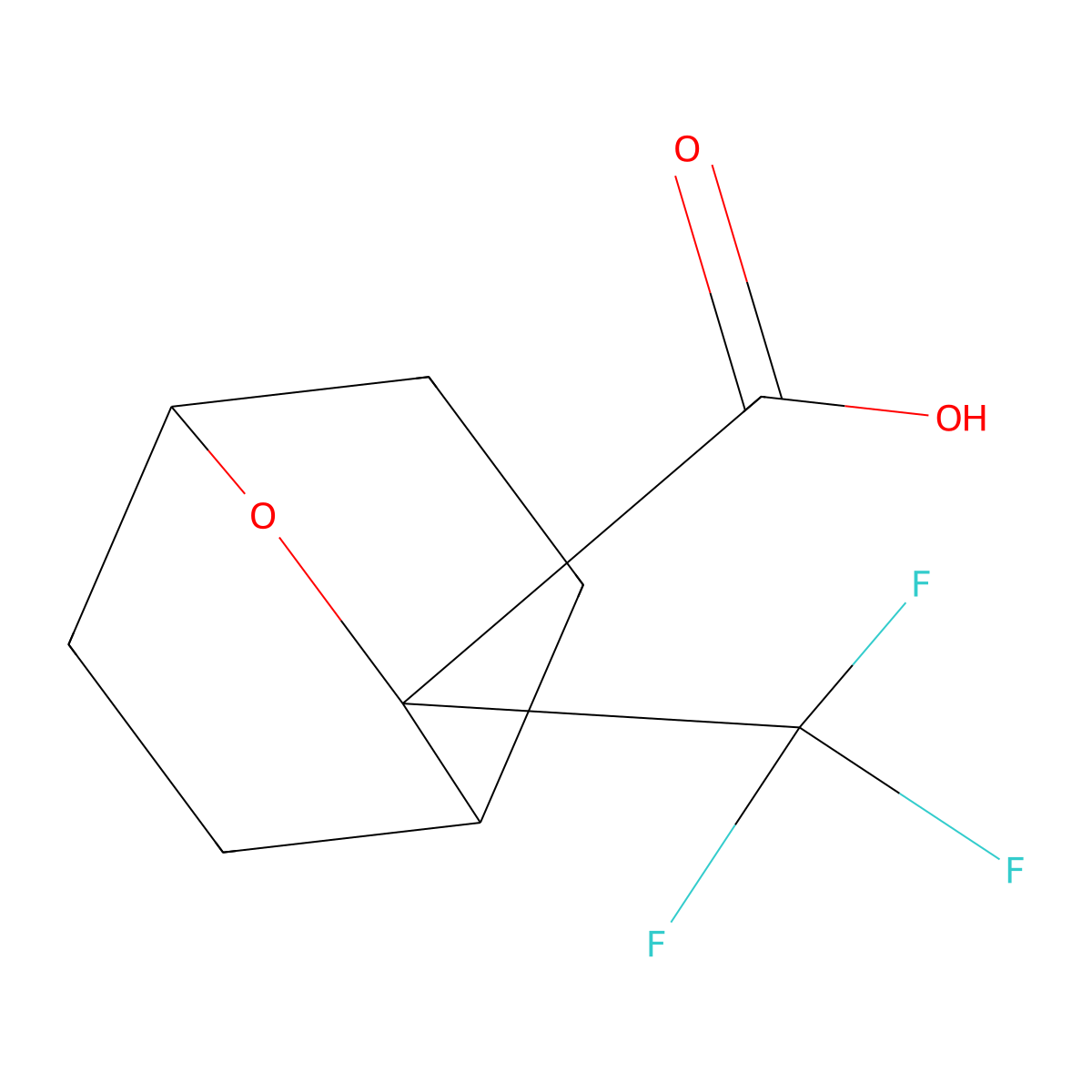 3-(Trifluoromethyl)-2-oxabicyclo[2.2.2]octane-3-carboxylicacid molecular structure, CAS 2613384-02-2