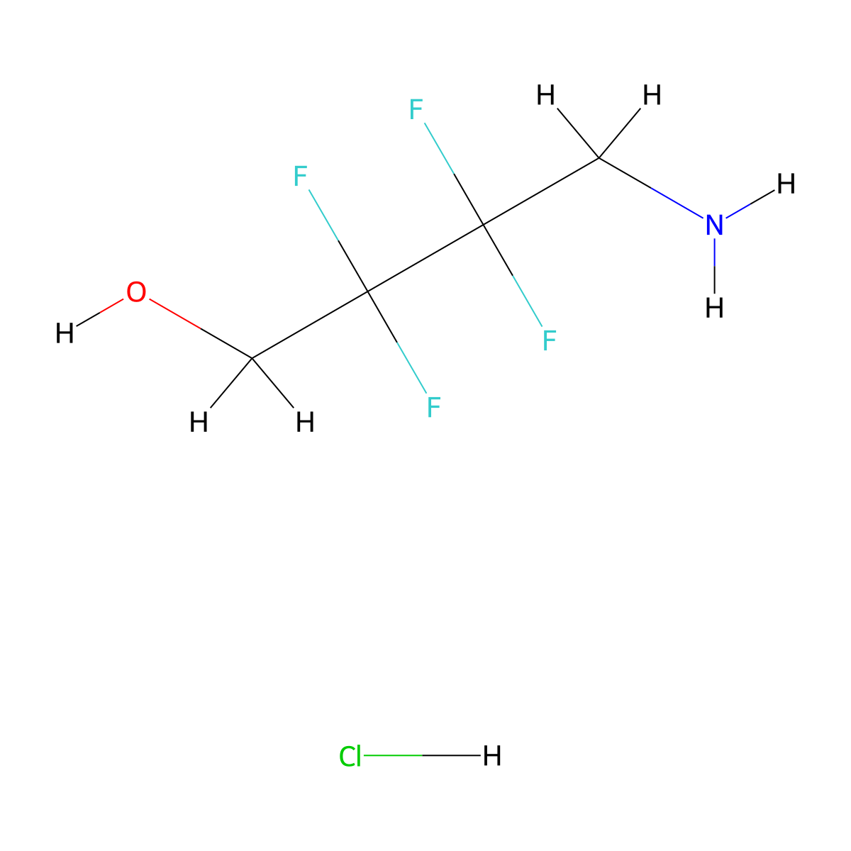 4-Amino-2,2,3,3-tetrafluorobutan-1-ol hydrochloride molecular structure, CAS 2613384-13-5