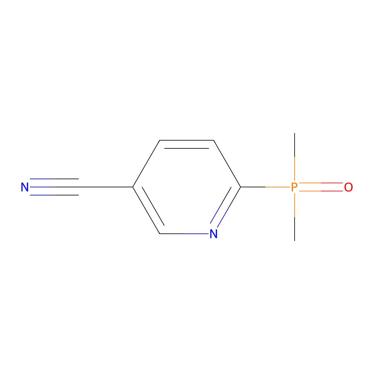 6-(Dimethylphosphoryl)nicotinonitrile molecular structure, CAS 2613384-19-1