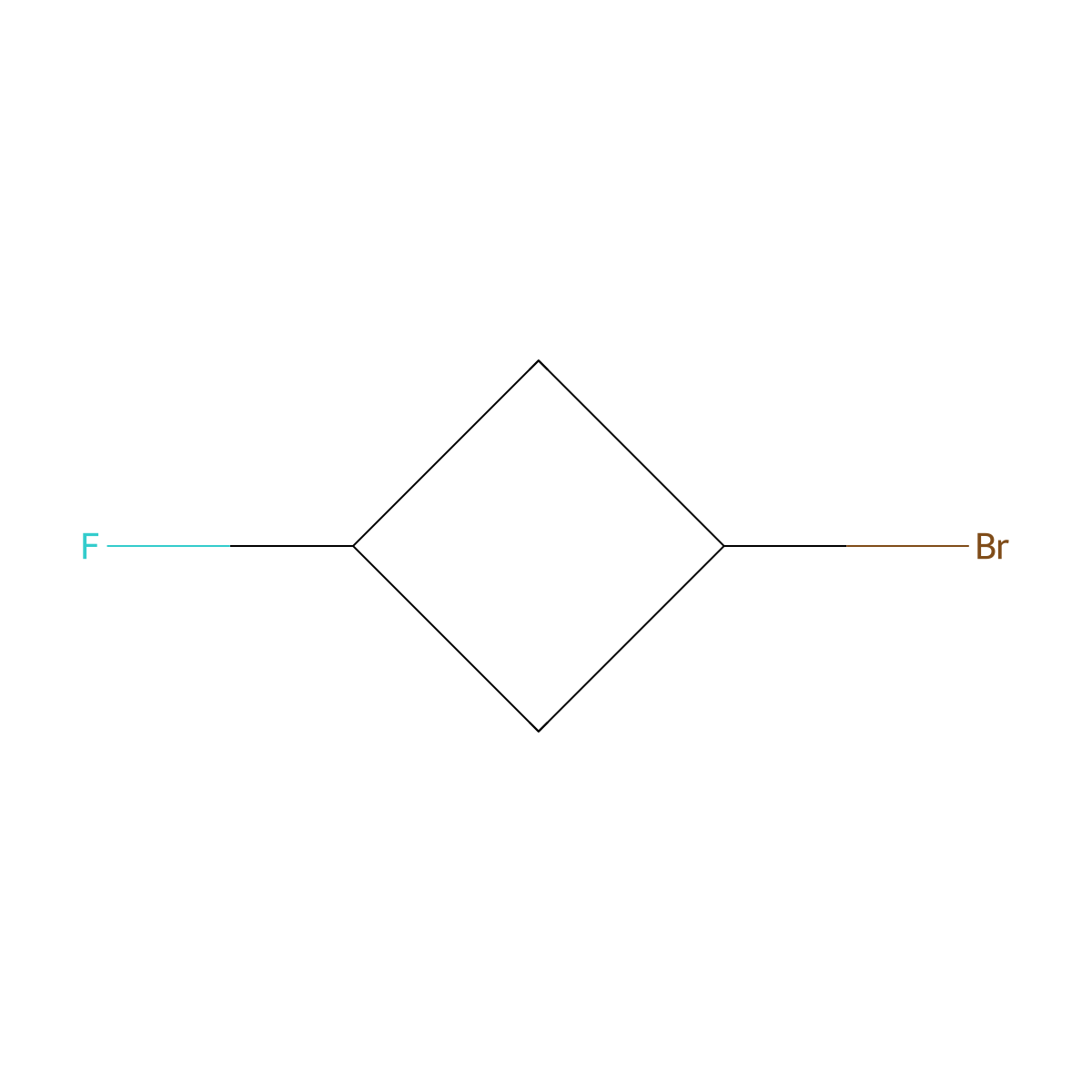 1-Bromo-3-fluorocyclobutane molecular structure, CAS 2613384-20-4