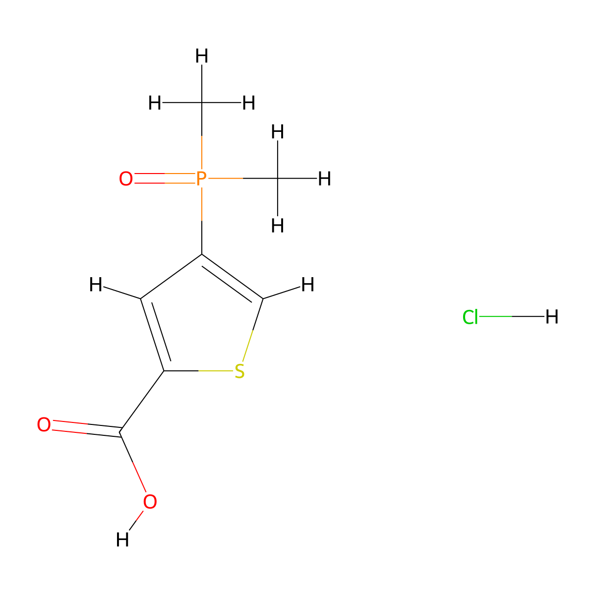4-(Dimethylphosphoryl)thiophene-2-carboxylicacidhydrochloride molecular structure, CAS 2613384-26-0